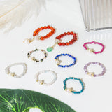 Natural crystal rings Amethyst Tourmaline Moon Stone Carnelian
