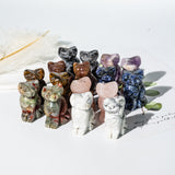 Crystal carving Mini cat (random)
