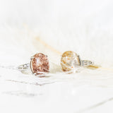 Real Garden Quartz Ring, Garden Quartz For Women, Raw Garden Quartz, Dream Stone,Crystal Ring