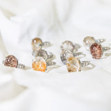 Real Garden Quartz Ring, Garden Quartz For Women, Raw Garden Quartz, Dream Stone,Crystal Ring