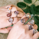 Real Garden Quartz Ring, Garden Quartz For Women, Raw Garden Quartz, Dream Stone,Crystal Ring
